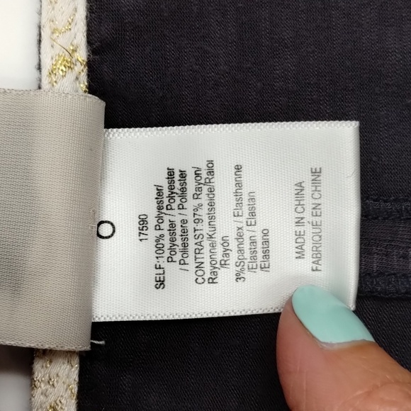 Anthropologie Dolan Dark Gray Blouse Mix Material Size Small Short Sleeve - Picture 7 of 9